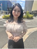 コテ巻き風パーマ/ロングヘア/大きめカール