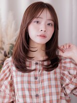 カバーヘア ブリス 上尾西口店(COVER HAIR bliss)&nbsp;ブリーチなしモカブラウンツーウェイバングシャギーカット20代a