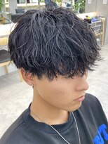 フィフス 大分(fifth)&nbsp;大分シャドウパーマメンズカットラウンドマッシュツーブロック