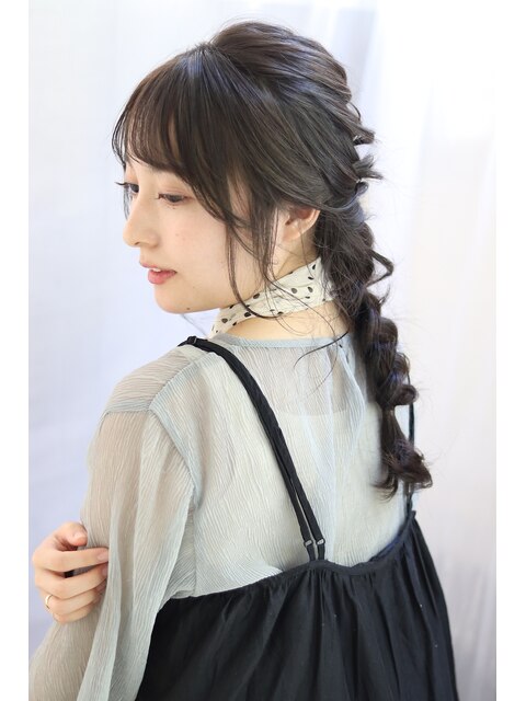 ヘアアレンジ×編み下ろし