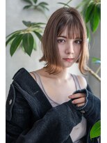 オースティン 門前仲町(AUSTIN)&nbsp;大人かわいい前髪セシルカットココアブラウンフリンジウェーブ