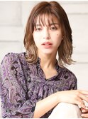 大人可愛い小顔外ハネボブレイヤーカットペールベージュA8