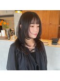 黒髪×レイヤーカット