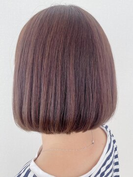 ヘアルシェーヌ ルミエール(hair le chene lumiere) くすみピンクブラウンボブ