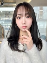 ロンドミラー 博多店(Lond Mirror)&nbsp;顔周り小顔レイヤーカット/黒髪地毛風カラー/博多