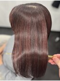 ミディアムヘアーハイライトカラー髪質改善　赤坂見附