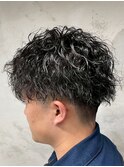 men's/スペインカール/スパイキーショート/ブルーブラック