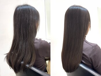 イレス 札幌駅前(IRESU)の写真/クセやうねりの悩みに選りすぐりの薬剤で、傷みも最小限の施術を。[札幌/髪質改善/半個室/トリートメント]