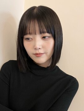 キアラ(Kchiara) 切りっぱなしボブ　縮毛矯正　美髪