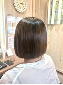 切りっぱなしボブ/再現性抜群/ツヤ髪/大人可愛い/イメチェン
