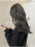 オリーブグレージュ/ミディアムヘア