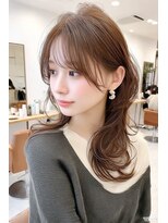 ケシキ 表参道 原宿(kesiki.)&nbsp;ミディアムレイヤー顔周りレイヤーハッシュカット韓国へア