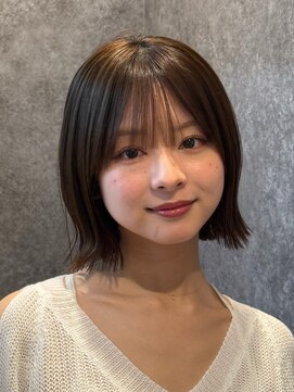 サンドレオ 新宿店(sand Leo) 面長さんなオススメのくびれボブ