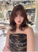 ミディアムレイヤーカット/似合わせカット/大人ガーリー/20代
