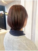 福山美容室Caaryハイライト髪質改善ダブルカラーミディアムボブ