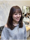柔らかいブラウンカラー×バタフライレイヤー