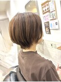 髪質改善丸みショートボブ