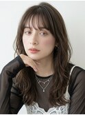 大人可愛い20代30代40代ロングレイヤーグレージュ