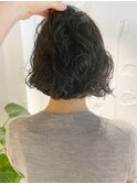 【三ツ井純】20代30代コスメカールコスメパーマ ブラック透明感