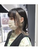 コントラストインナーカラー &nbsp;ほんのりウルフ レイヤースタイル