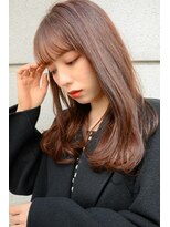 トローノ 栄(TRONO)&nbsp;20代30代40代◎韓国人風ワンカールロングヘア/春ピンクカラー