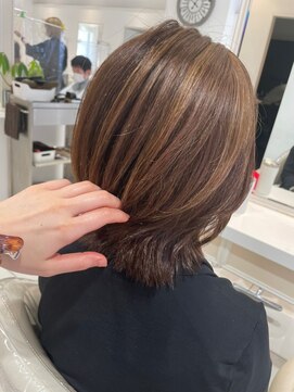 アッシュ 武蔵小金井店(Ash) ＊脱白髪染め！挑戦しやすいハイライトでぼかす！＊