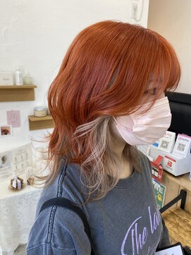 ロルド レーブ(Rold reve) ブラッドオレンジ×ミルクティーベージュ×小顔補正立体カット