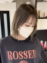 ムード(mood) 【mood】艶感シースルーバンクブロンドヘア金髪ボブ