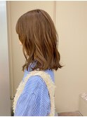 ブリーチなしカラー　ベージュカラー　グレージュ　ミディアムre