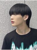 黒髪マッシュウルフ