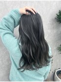 コントラスト極ハイライト☆アッシュブラック