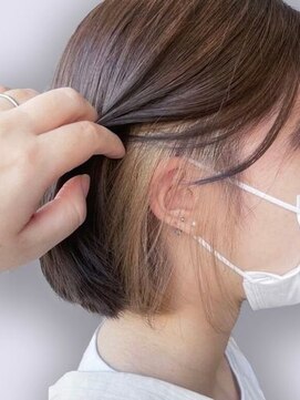 アース 錦糸町店(HAIR&MAKE EARTH) 20代30代40代小顔切りっぱなし大人ボブイヤリングカラー
