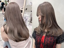 ブリーチなしでもしっかり透明感◎ブリーチなしダブルカラー