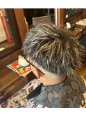 ホワイトメッシュ+ツイスト+カット