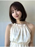ワンカールボブ2wayバングメルティカラー小顔似合わせカット