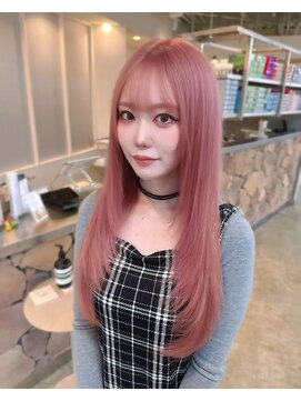 ファンド 千葉(fand) ペールピンク/レイヤーカット/韓国ヘア/MANAMI