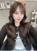 【韓国風くびれヘア】ワンホン×ナチュラルヘア#セミロング