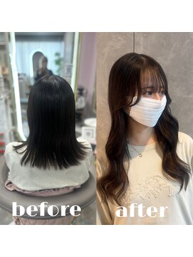 ガルボヘアー 心斎橋店(garbohair) お客様before&after#プルエクステ#心斎橋エクステ