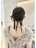 ワン 横浜(ONE005) ヘアセット/ヘアアレンジ/カチモリ/タイト/ベロアリボン