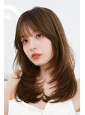 韓国風レイヤーカット髪質改善ダブルカラーハッシュカット