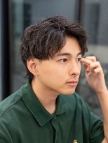マール 矢場町(MARL)&nbsp;メンズビジネスショートセンターパートシャドウパーマ