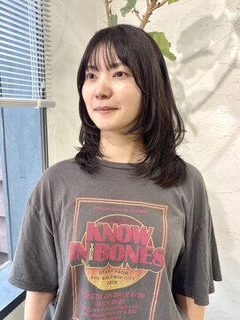 アペロ 柏(Apero) フェイスレイヤー/ミディアム/マロンベージュ/くびれヘア