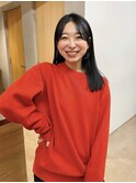 セミロング×透明感アッシュ