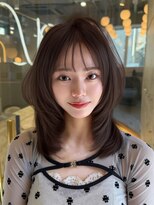 シーシンジュク 新宿南口(Sea shinjuku)&nbsp;オリーブグレー×小顔[ココアベージュ/黒髪/くらげヘアー]