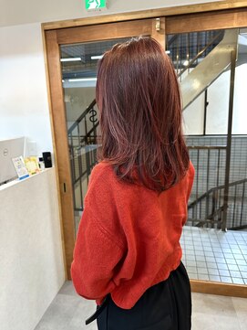 コス(KOS) 【KOS 立川】赤みカラー×ミディアムレイヤー