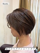 ヘアーリゾートサロン リチェット(Hair Resort Salon Ricetto)&nbsp;前下がりグラショートボブ