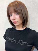 アール 北千住店(ar) 脱ブリーチ/艶感グレージュ/前上がりボブ/北千住