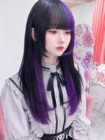 ボックスミコ(Box mico.)&nbsp;ブラック＆ラベンダーのエクステでお姫様スタイル☆