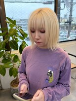 サンノット(SUN KNOT)&nbsp;レイヤーボブ×ホワイトブロンド