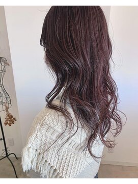 アンジー 和泉店(anjii) ラベンダーピンク×ロングウルフ